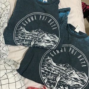 Acid washed gamma phi beta big lil shirts